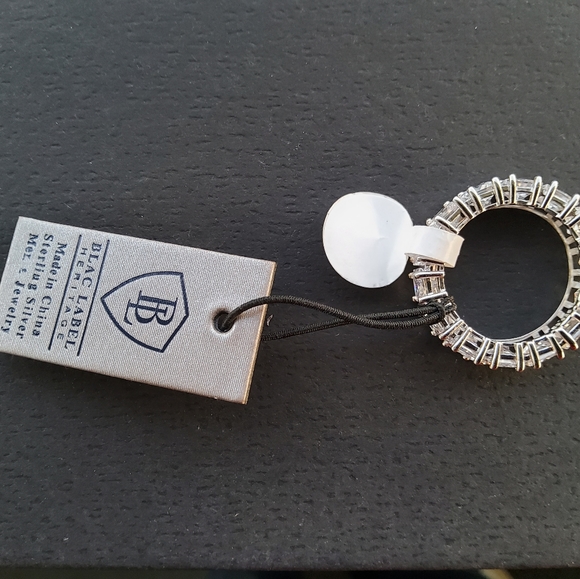 Unisex Sterling Silver Ring sz 8 - Picture 4 of 8